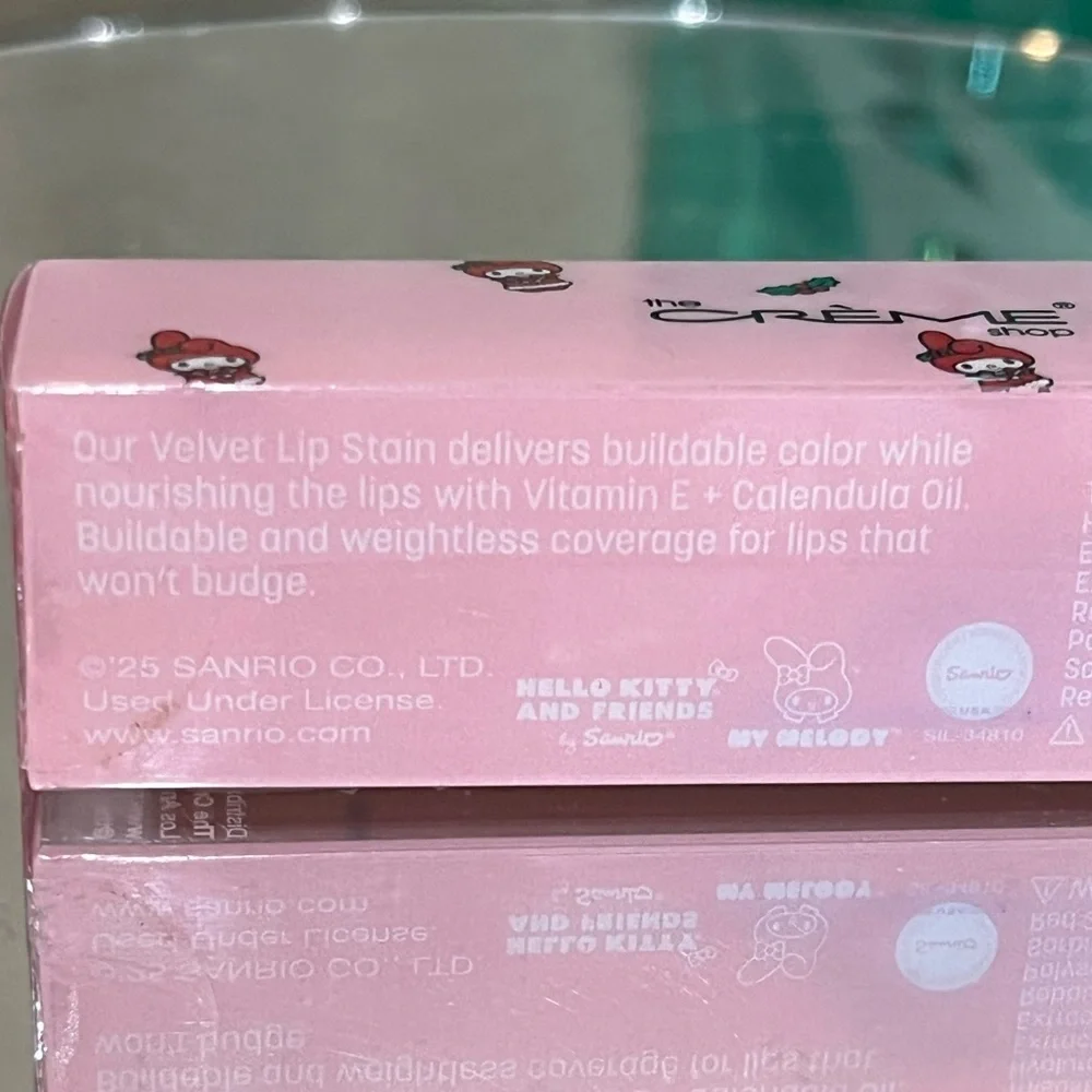 The Crème Shop x Hello Kitty Velvet Lip Stain in Sugar Kiss, new!